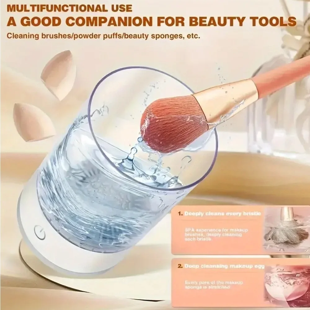 USB Electric Makeup Brush Cleaner Machine Automatic Cosmetic Brush Washer